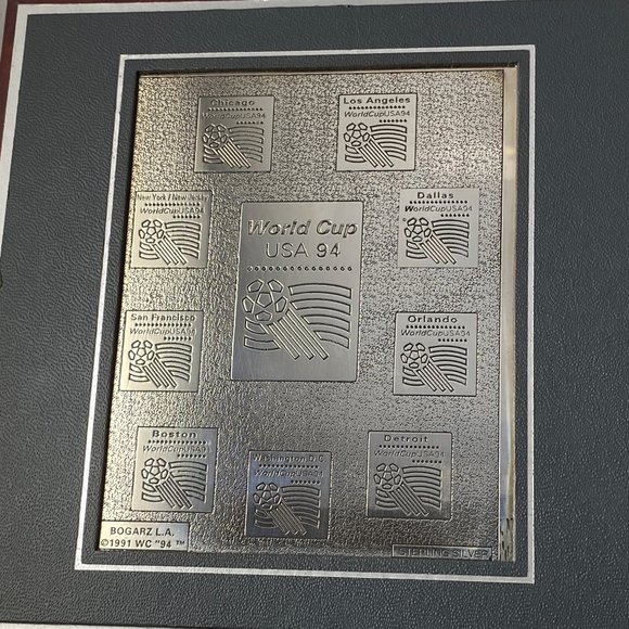Vintage Other - Vintage 1994 World Cup Soccer 925 Silver Plaque Vintage Other - Vintage 1994 World Cup Soccer 925 Silver Plaque